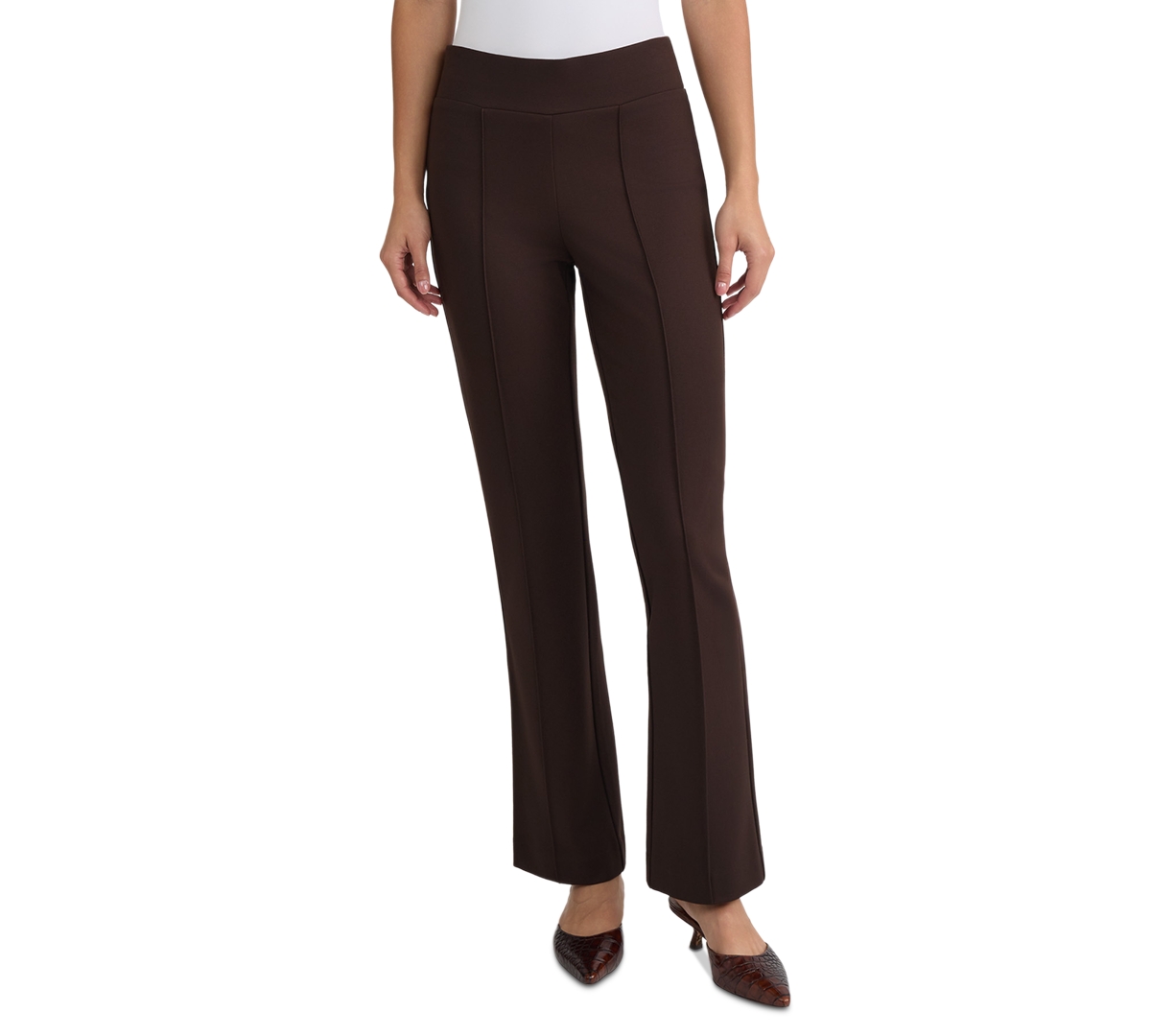 Jones New York Petite Pintuck Straight-Leg Trousers