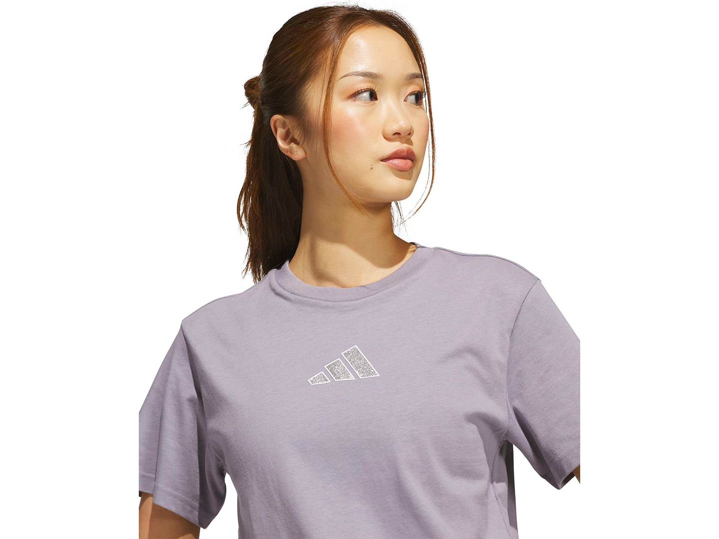 Женская футболка adidas Logo Graphic Crewneck, цвет: Сланцевый — фото 2