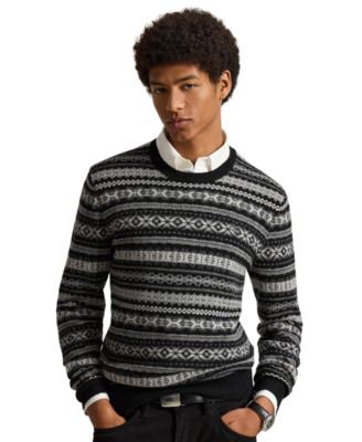Men's Fair Isle-Inspired Holiday Wool Sweater
