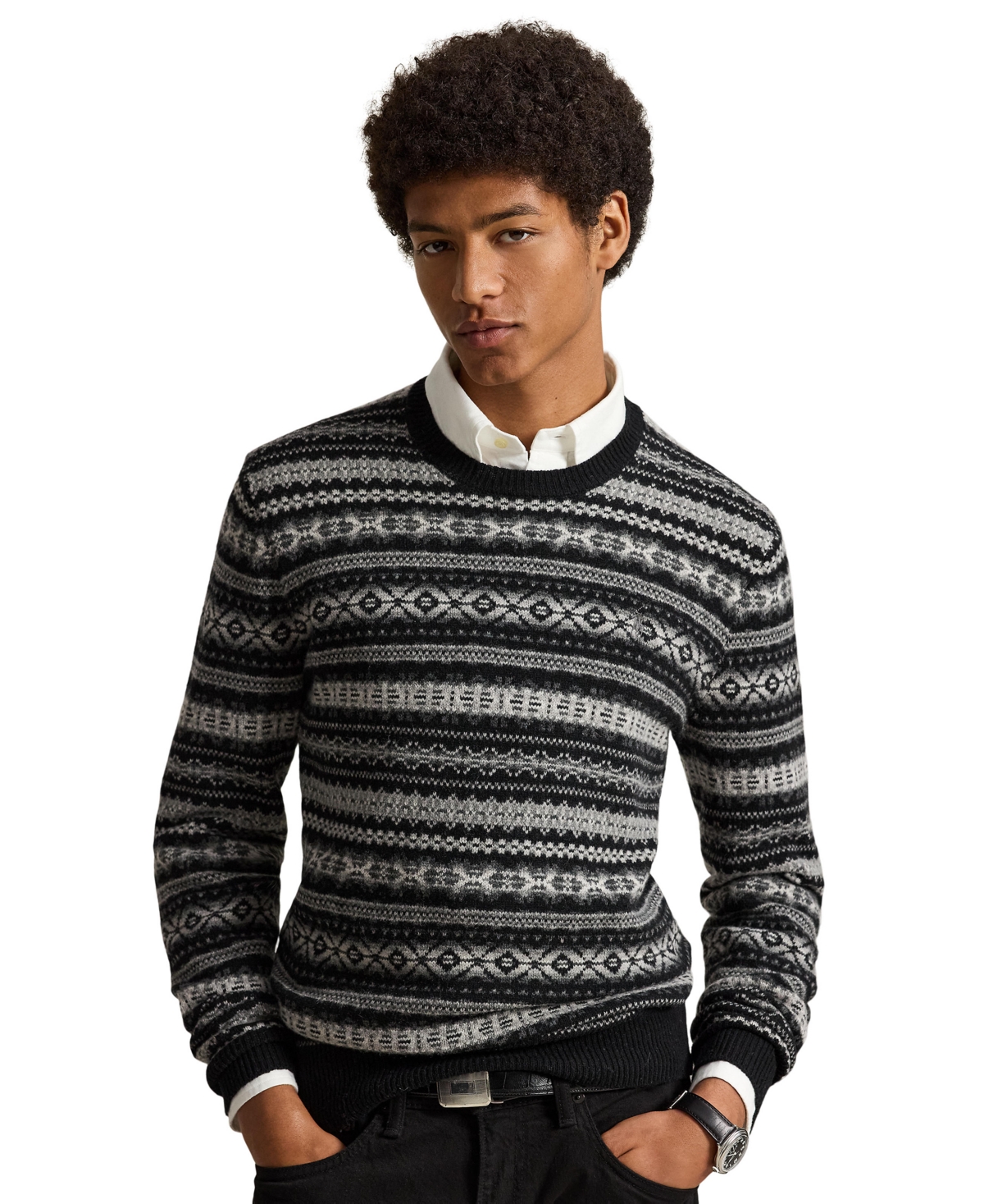 Polo Ralph Lauren Men's Fair Isle-Inspired Holiday Wool Sweater