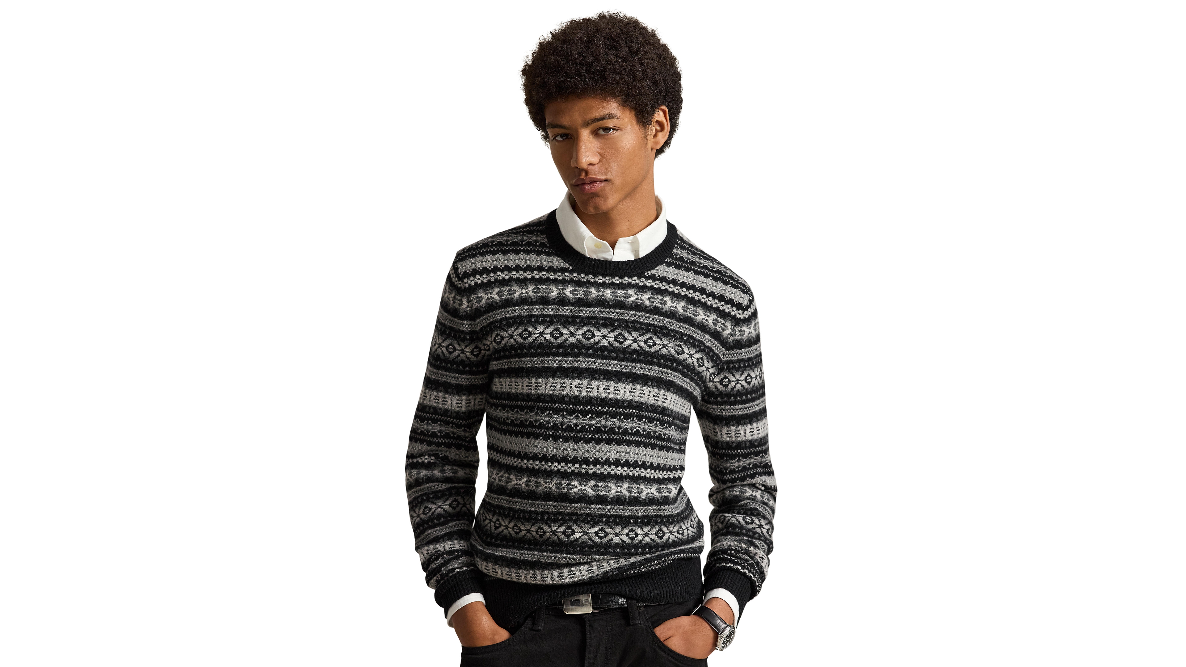 Polo Ralph Lauren Men's Fair Isle-Inspired Holiday Wool Sweater