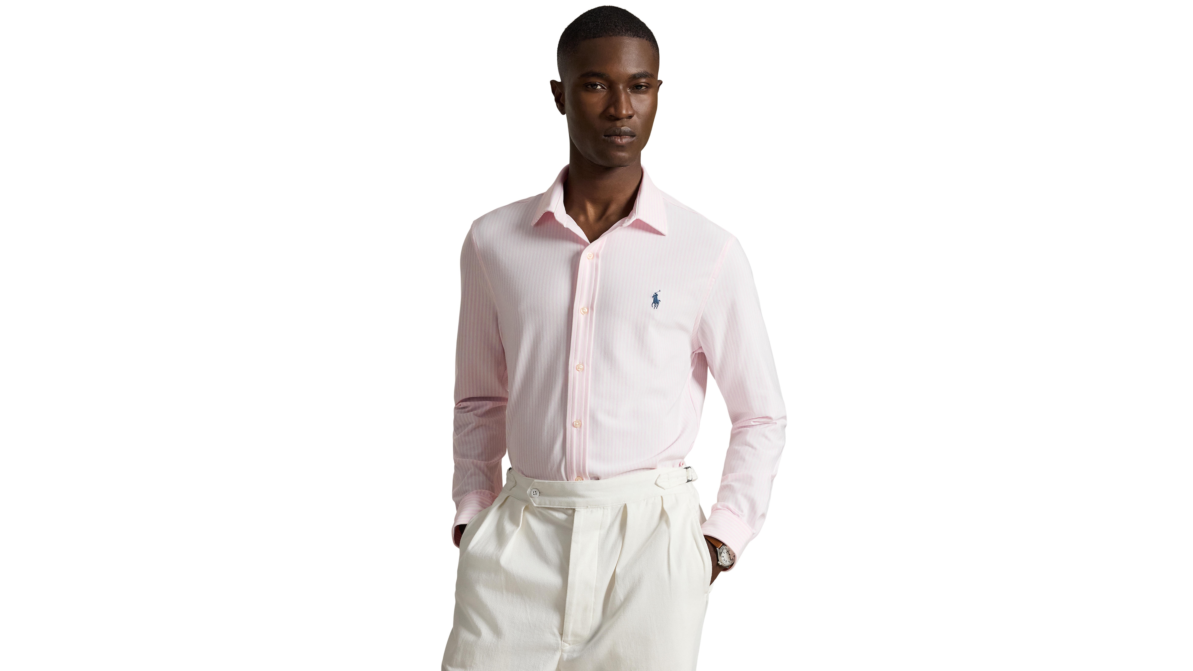 Polo Ralph Lauren Men's Long-Sleeve Stretch Knit Oxford Shirt