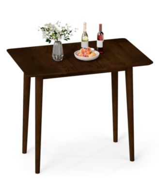 Rectangular Wooden Dining Table for 2 to 4 People 34" Inch Farmhouse Solid Wood Kitchen Table