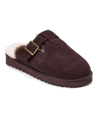 Women's Maitland Genuine Suede Genuine Shearling Buckle Slippers