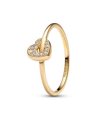 Lab-Grown Diamond Heart Talisman Ring (0.04 ct. t.w.) in 14k Gold