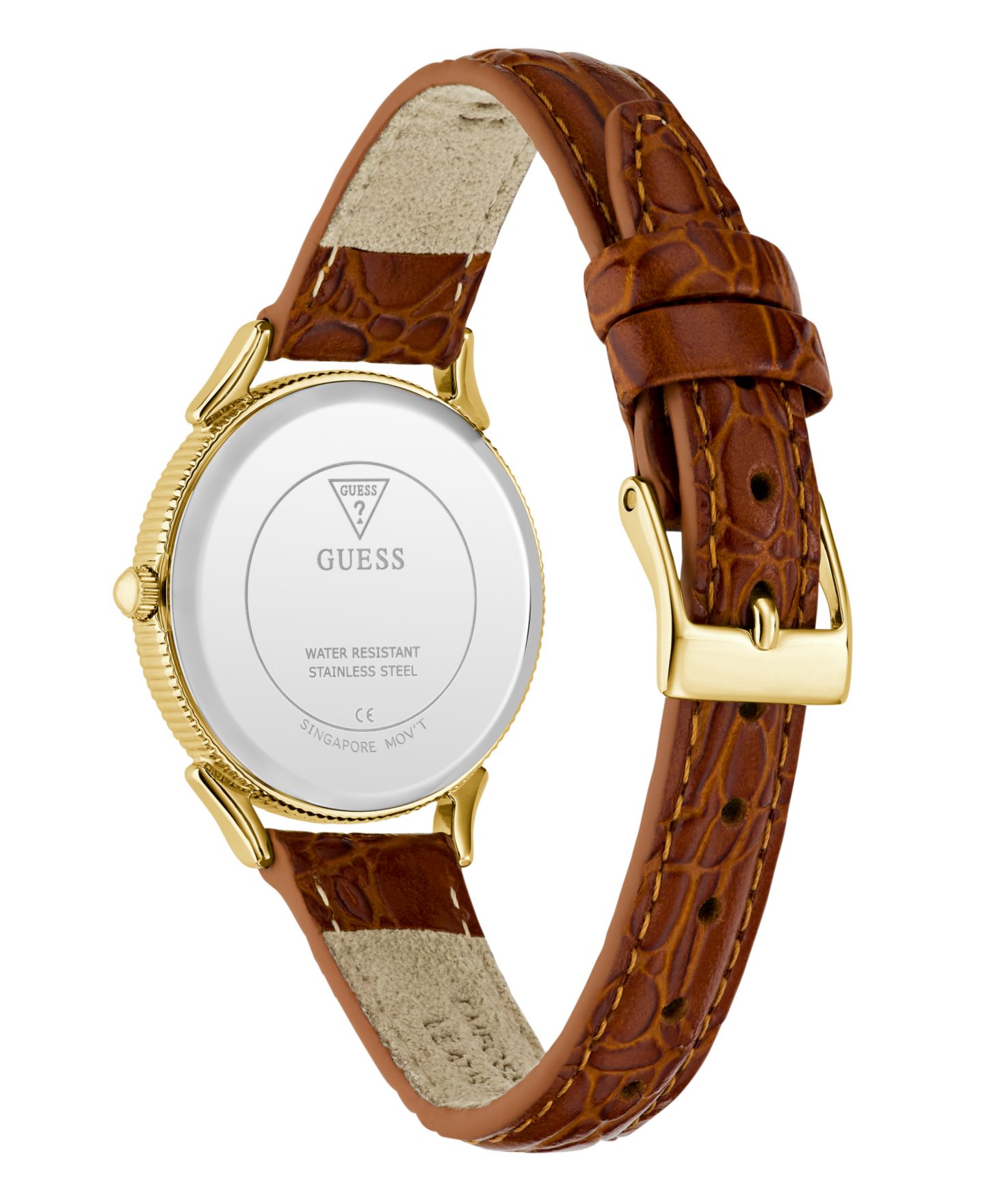 Часы GUESS Unisex Analog Quartz Brown Leather 31mm — фото 3