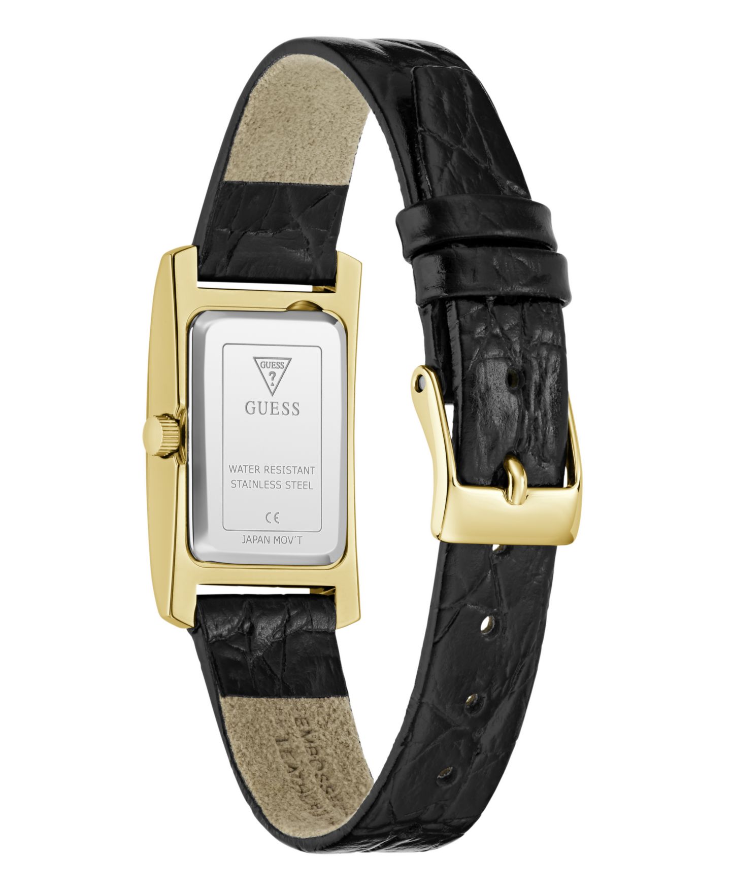 Женские часы GUESS Quartz Analog Black Leather 18mm — фото 3