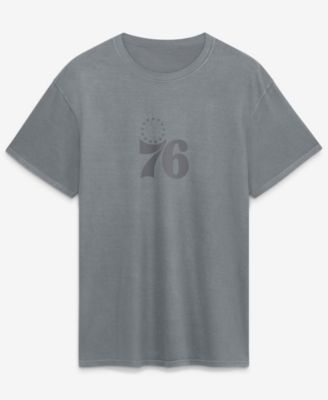 Men's Gray Philadelphia 76ers Beach Wash T-Shirt