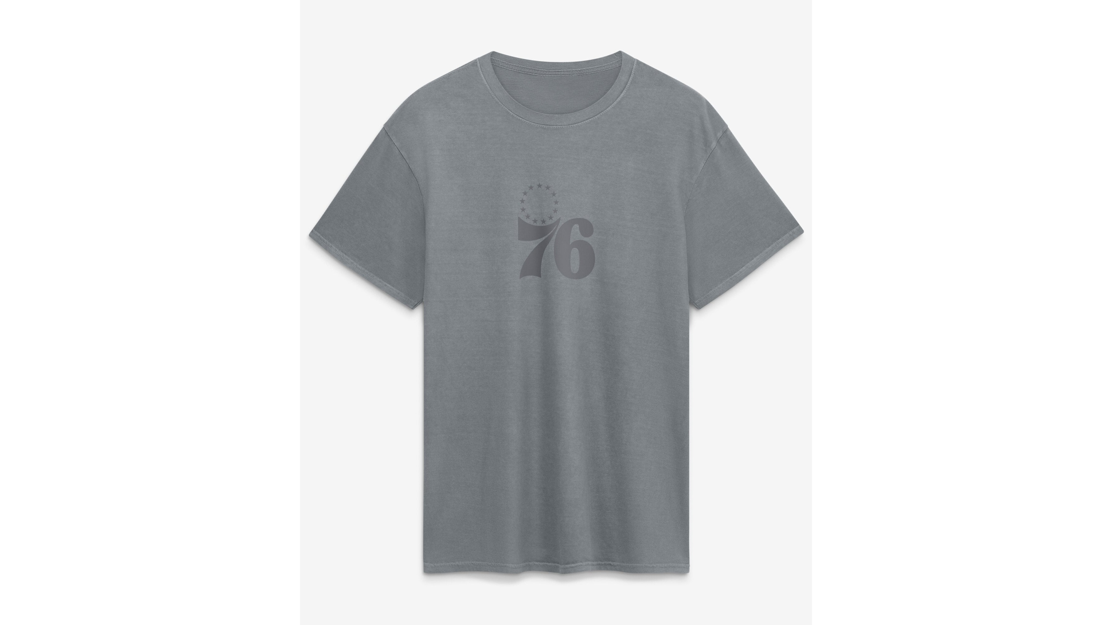 Men's Fanatics Gray Philadelphia 76ers Beach Wash T-Shirt