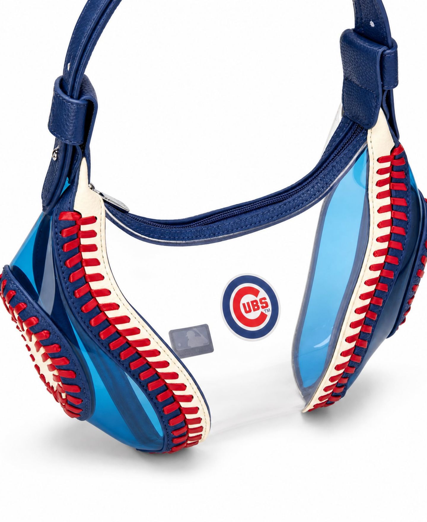 Женская сумка Montana West Chicago Cubs Clear Slouchy Shoulder Handbag — фото 3