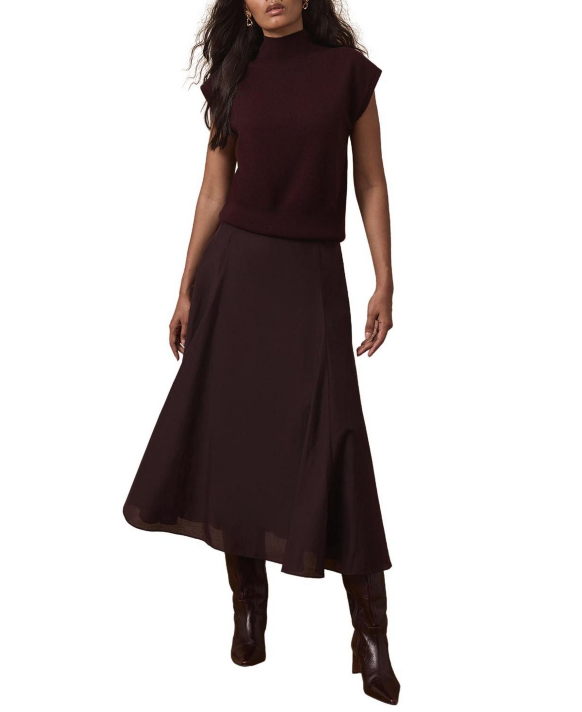 Mint Velvet Women's Full Midi Skirt