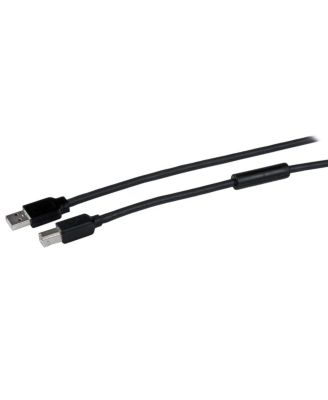 StarTech 15m / 49.21' Active 4 Pin USB 2.0 A to B Male Cable, 24 AWG