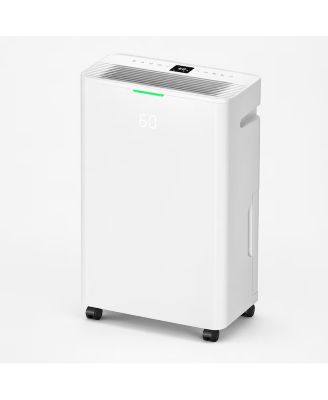 Dehumidifier for 4,500 sq. ft. rooms with drain hose and auto shutoff