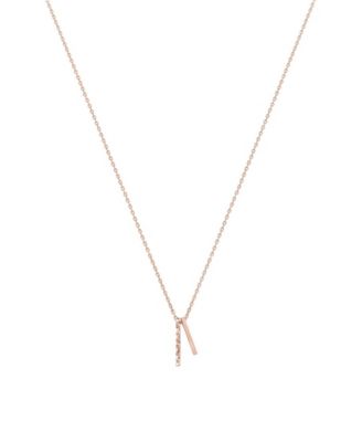 Skylar Mini Double Textured Bar Necklace 14k Gold Plated Daily Style