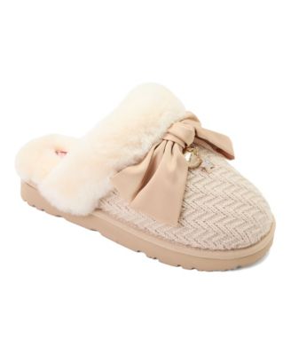 Women's Daniella Karagach's Fireside  Knit Shearling Scuff Slippers