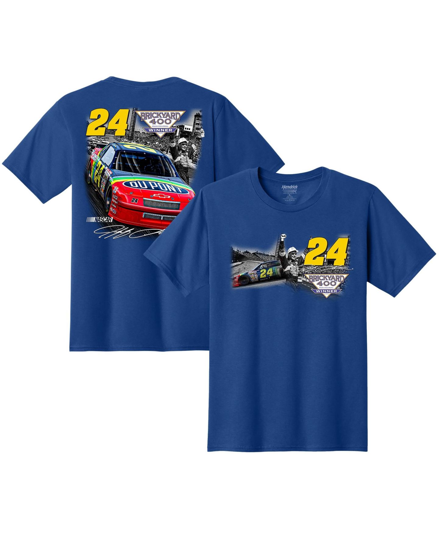 Мужская футболка Classic Ink Royal Jeff Gordon Inaugural Brickyard 400 Winner — фото 1