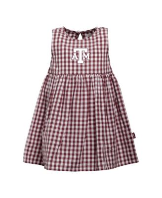 Baby Girls  Maroon Texas A&M Aggies Loren Gingham Dress