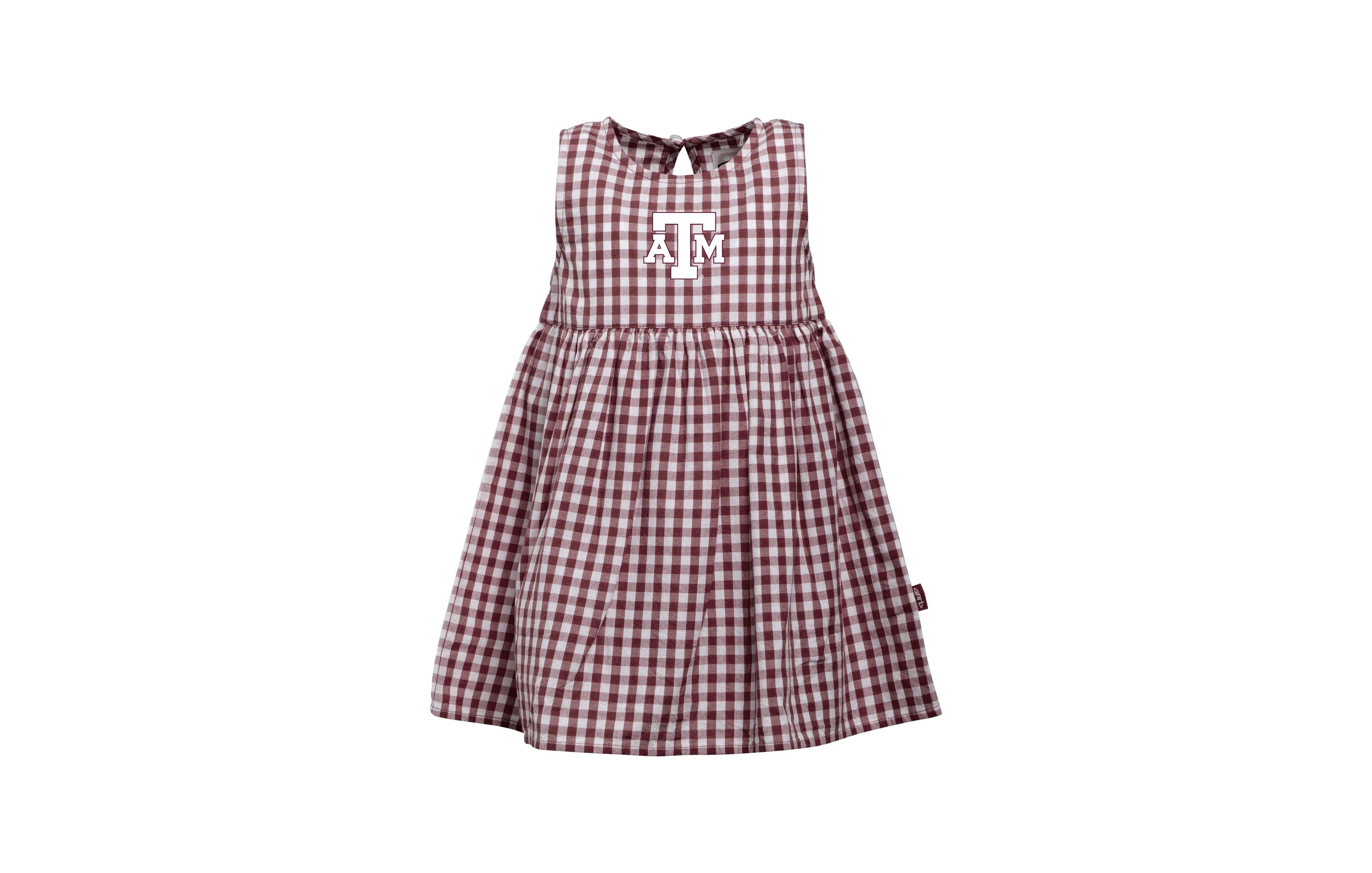 Garb Baby Girls' Loren Texas A&M Aggies Gingham Sleeveless Dress