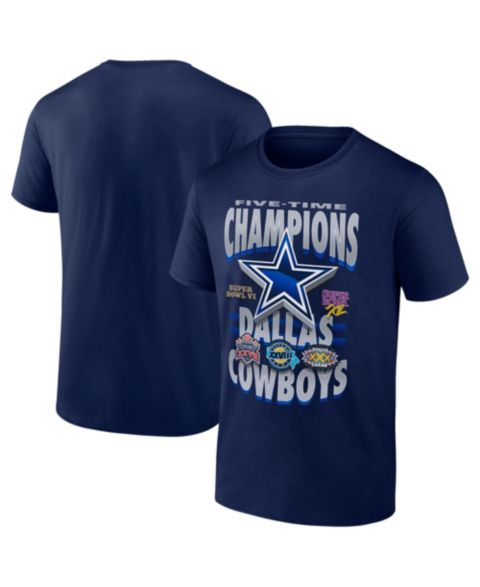 Мужская футболка Dallas Cowboys Merchandise Navy Dallas Cowboys Five-Time Super Bowl Champions