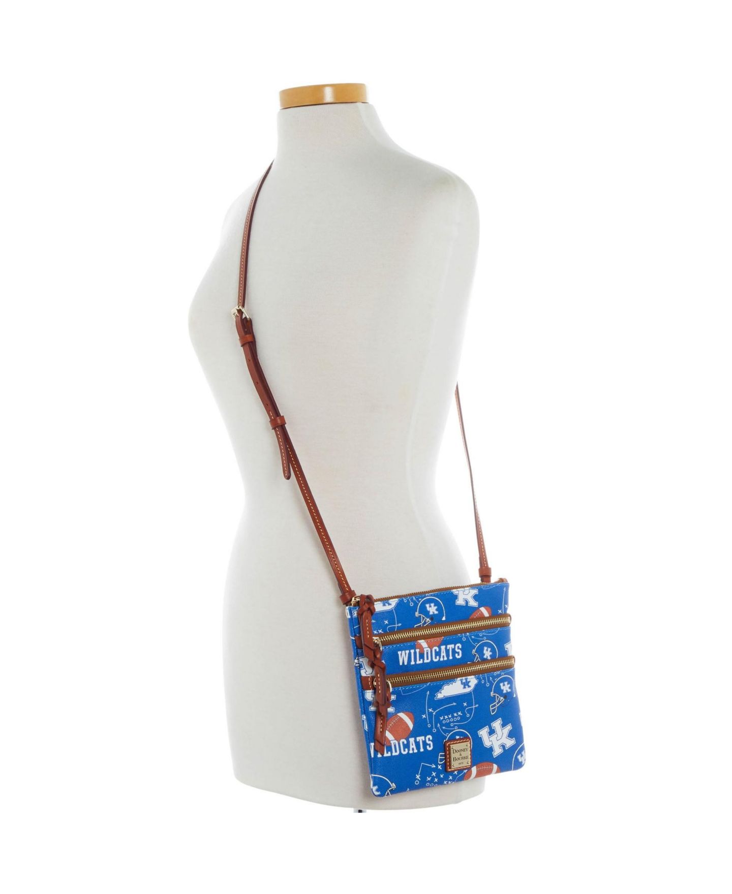 Женская сумка Dooney & Bourke Kentucky Wildcats Football Halftime Triple Zip Crossbody — фото 3