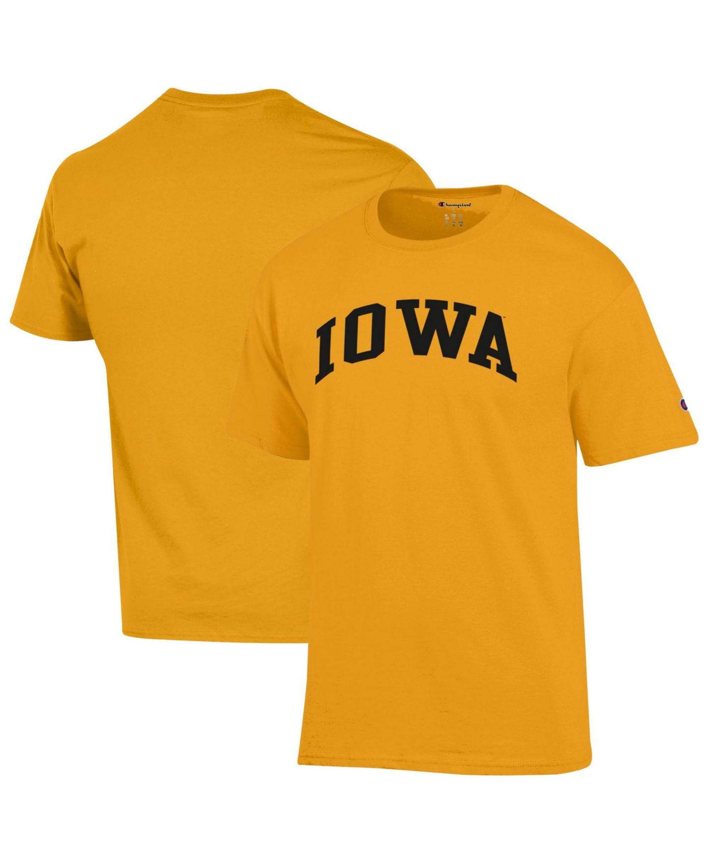 Мужская футболка Champion Gold Iowa Hawkeyes Basic Arch — фото 1