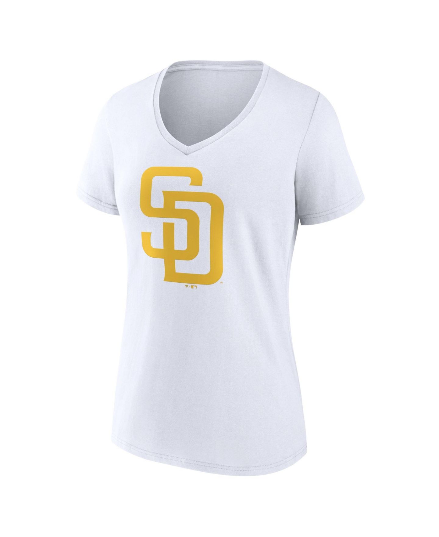 Женская футболка Logo Athletic White San Diego Padres Official V-Neck — фото 2