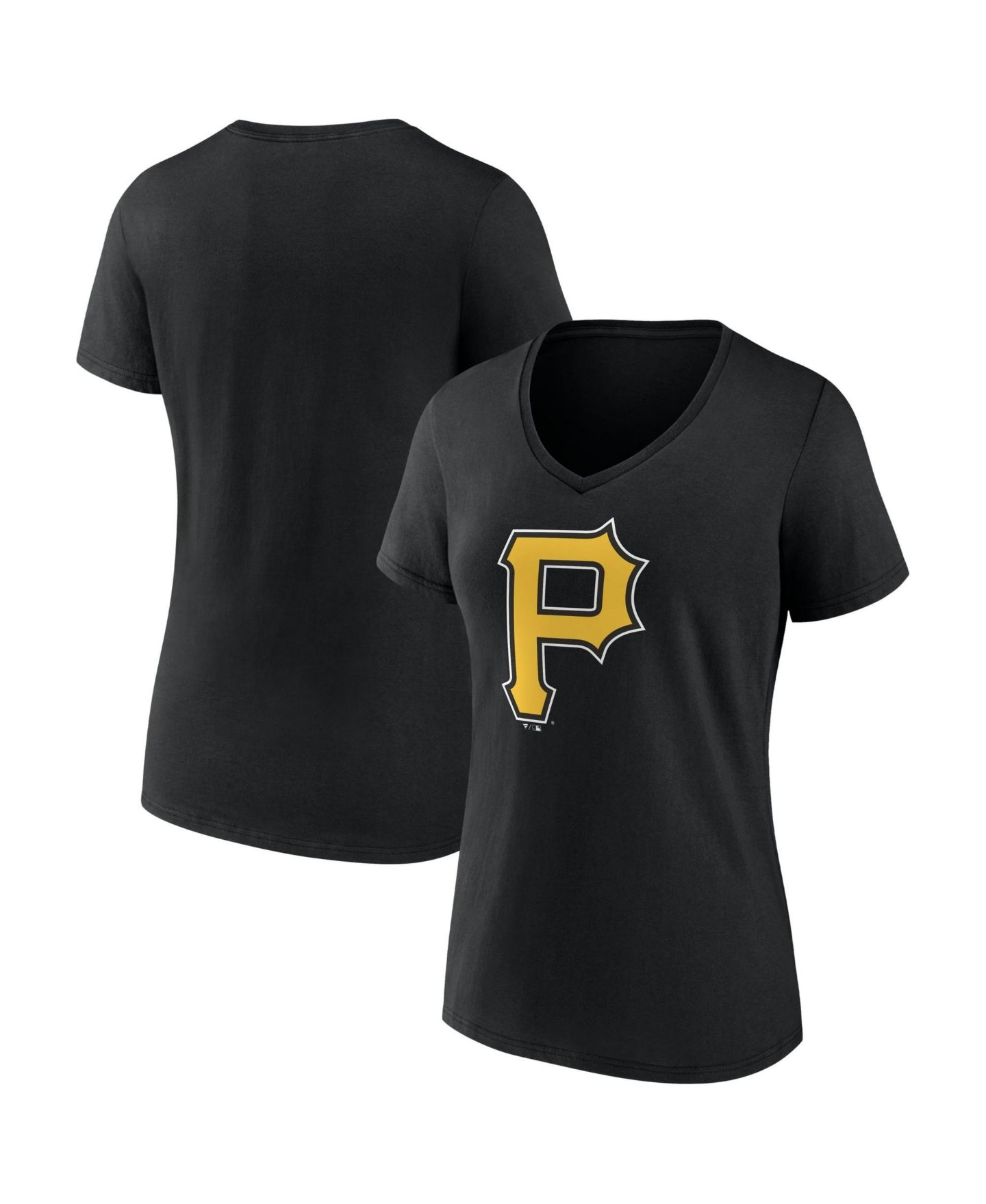 Женская футболка Logo Athletic Black Pittsburgh Pirates Official V-Neck — фото 1