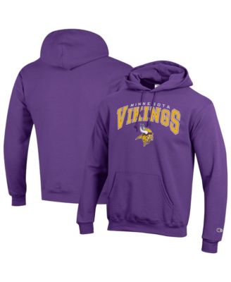 Men's Purple Minnesota Vikings Powerblend Arch over Logo Hoodie