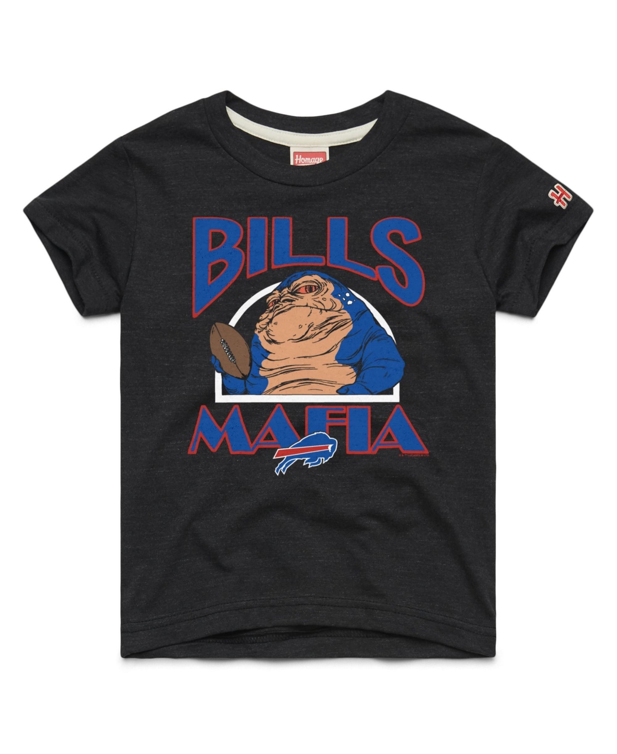 Homage Boys' and Girls' Buffalo Bills Star Wars Screen Print Tri-Blend T-Shirt - Black