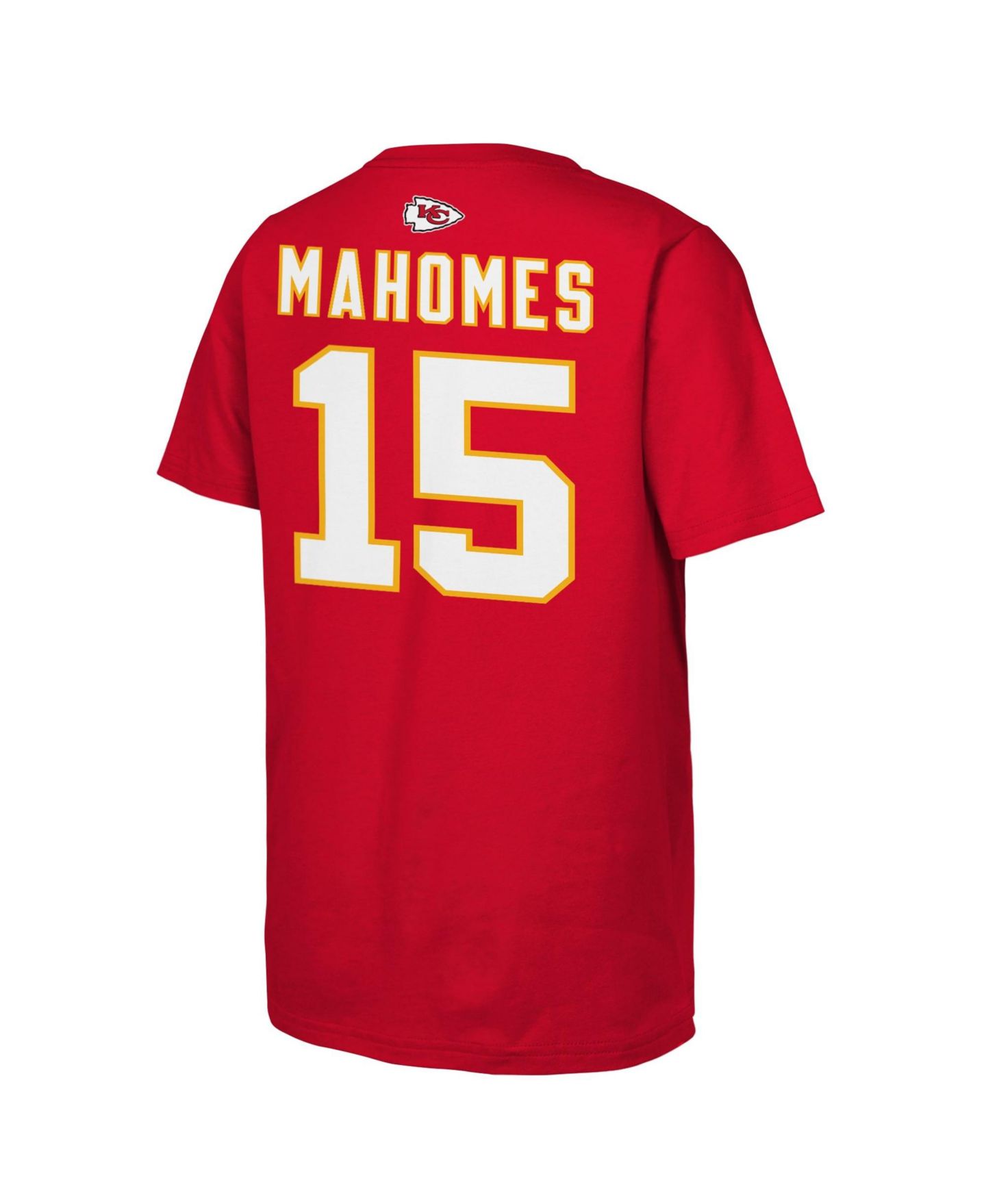 Детская футболка Outerstuff Patrick Mahomes Red Kansas City Chiefs Name & Number — фото 3