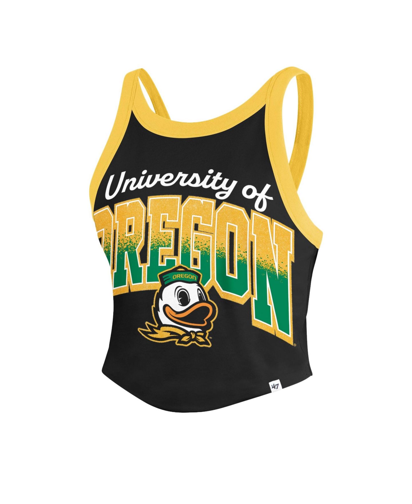 Женский топ '47 Brand Black Oregon Ducks Shimmer Shadow Sporty — фото 2