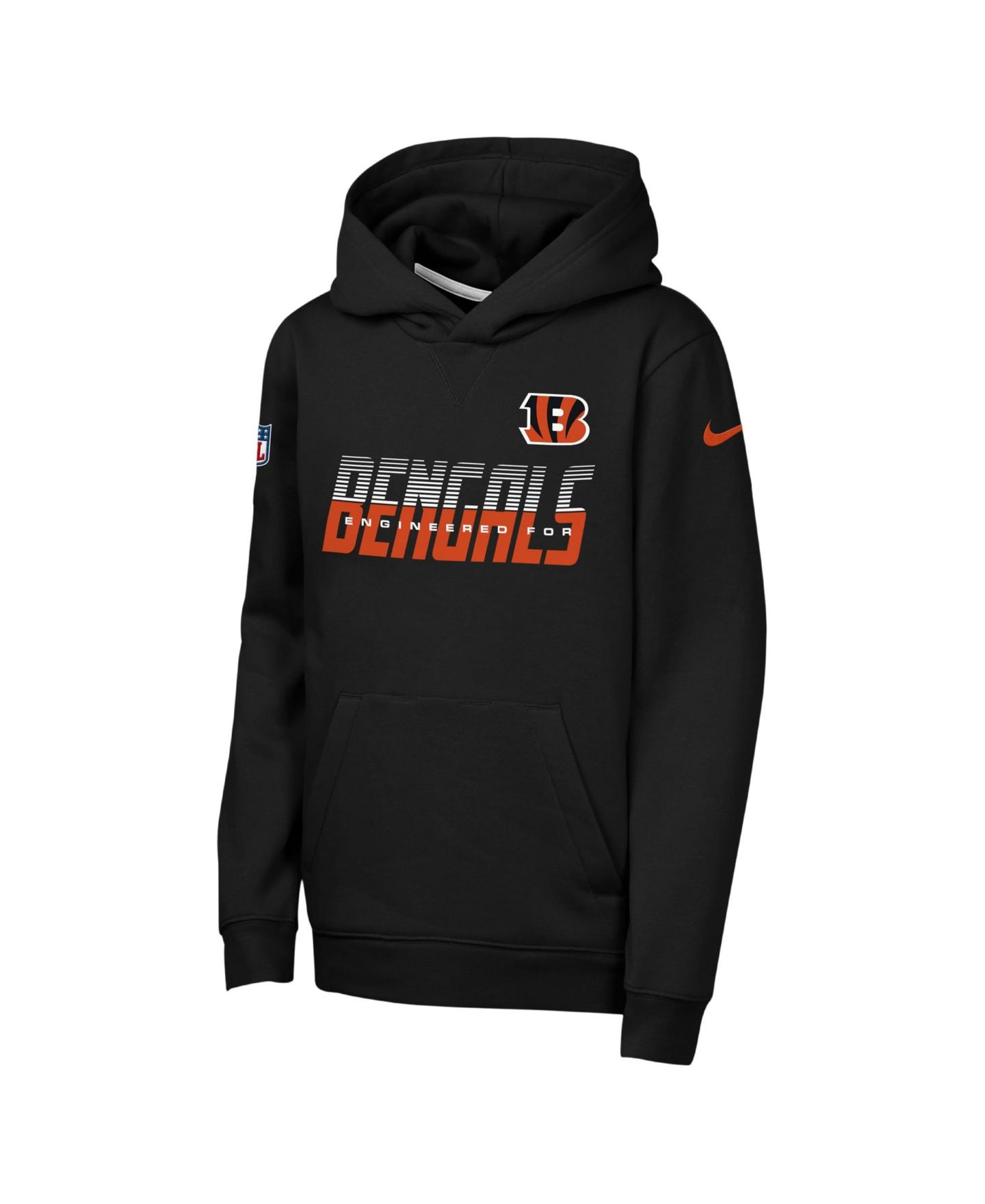 Детское худи Nike Black Cincinnati Bengals Sideline Dri-FIT — фото 2