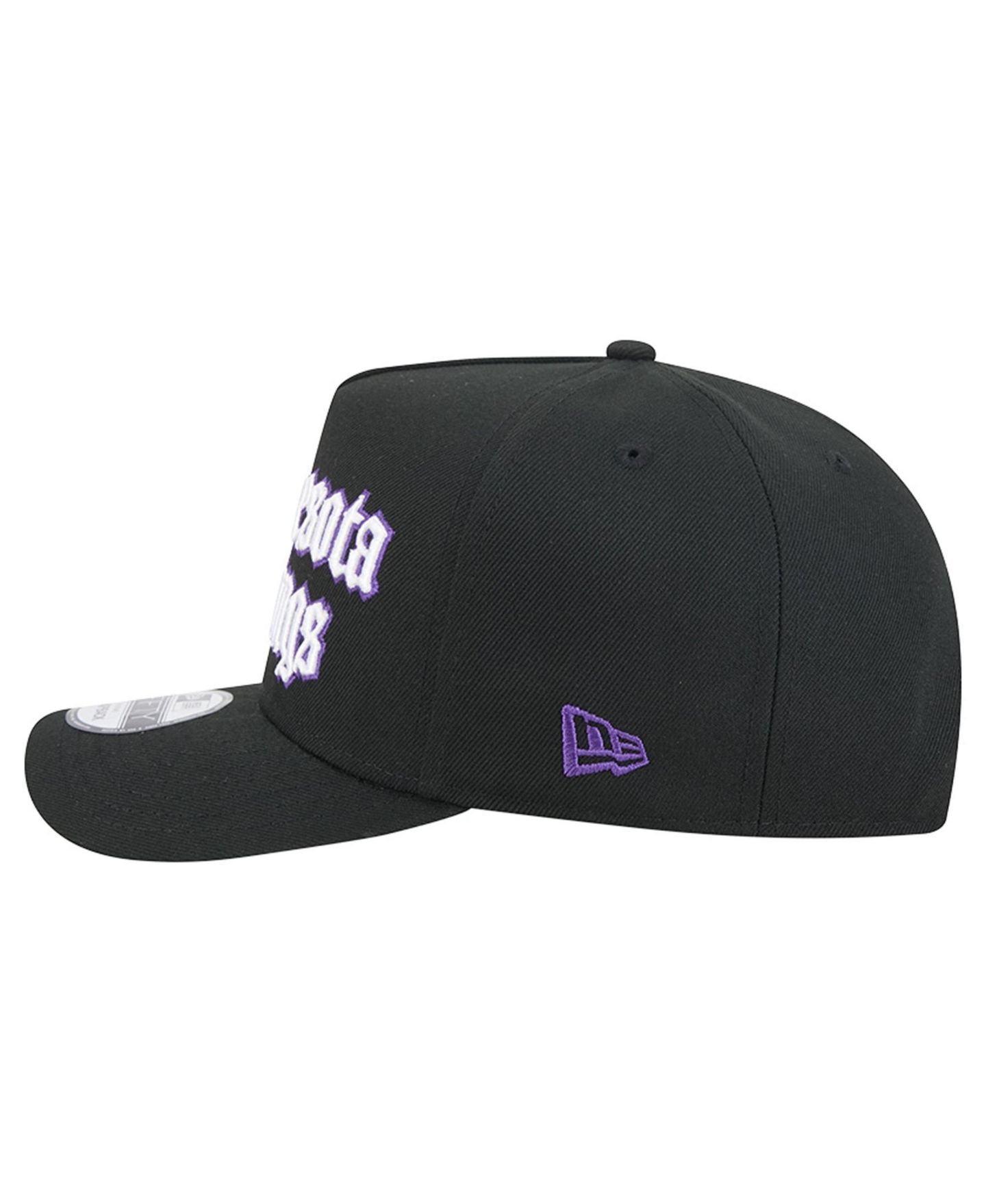 Мужская кепка New Era Black Minnesota Vikings Proud A-Frame 9FIFTY Snapback Hat — фото 7