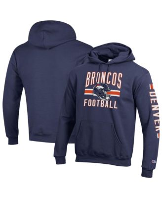 Men's  Navy Denver Broncos Powerblend Hoodie