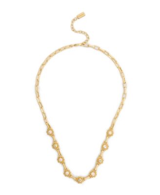 Women's Gold-Tone Glass Crystal Necklace
