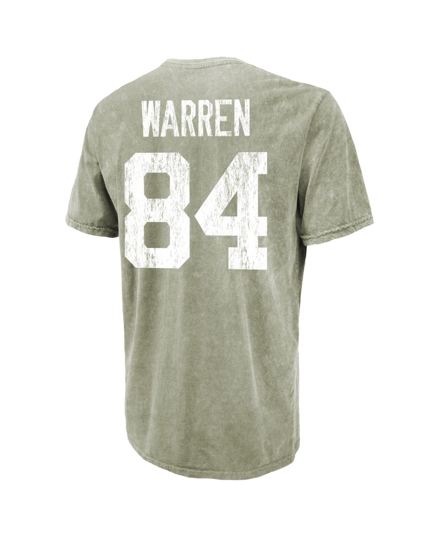 Мужская футболка Majestic Threads Tyler Warren Moss Green Indianapolis Colts Mineral Wash Name & Number — фото 3
