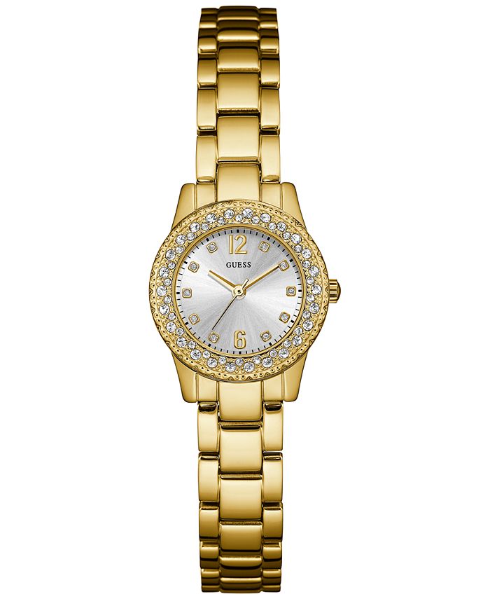 GUESS Women's Dixie Gold-Tone Stainless Steel Bracelet Watch 30mm ...