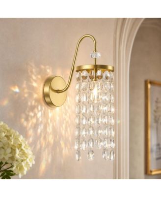 1-Light Wall Sconce, K9 Crystal Shade Indoor Wall Light