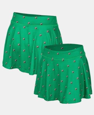 Women's Green Oregon Ducks Allover Print Flowy Skort