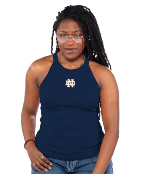 Женский топ ZooZatz Navy Notre Dame Fighting Irish Tri-Blend Racerback Ribbed