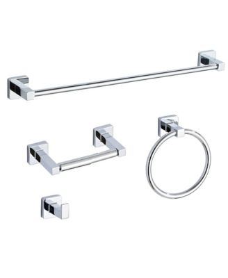4 Pieces Bathroom Hardware Set Stainless Steel Wall Mounted