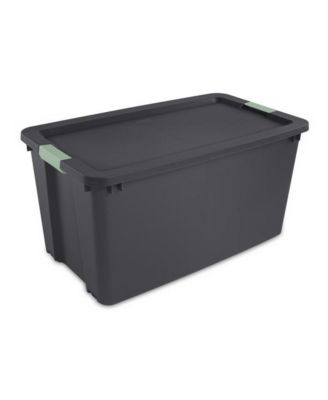 45 Gal Wheeled Latch Tote, Stackable Plastic Storage Bin, Gray, 8 Pack