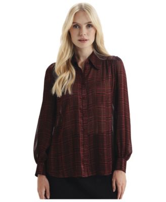 Women's Melina Long Sleeve Chiffon Blouse
