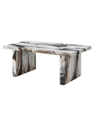 Cavira Modern Faux Marble Living Room Coffee Table