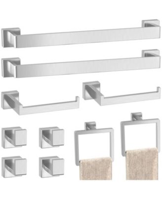 10 Piece 24" Bathroom Hardware Accessories Set Towel Bar