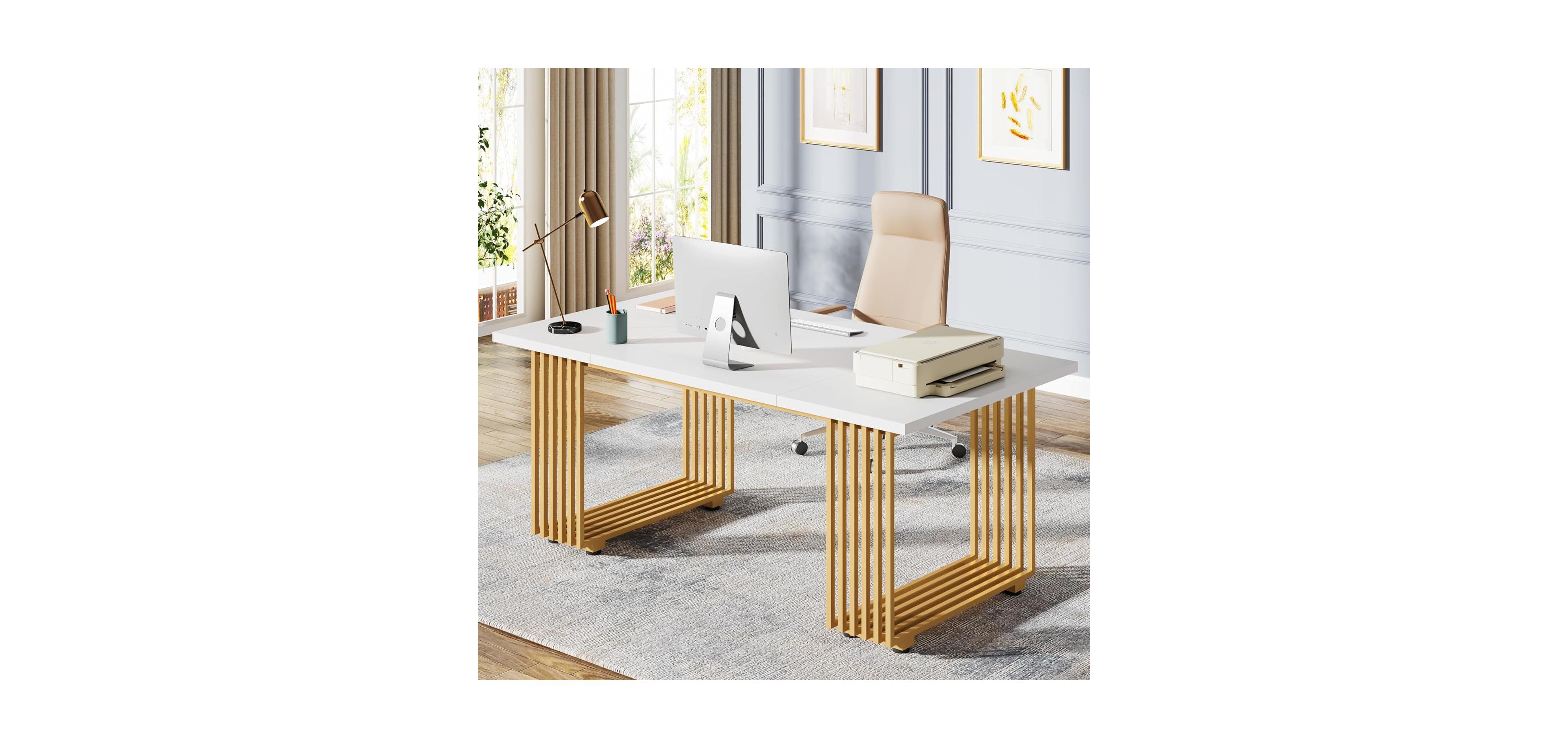 Tribesigns 70.9" Modern Office Desk, Large Workstation for Home Office, Conference Table for Meeting Room