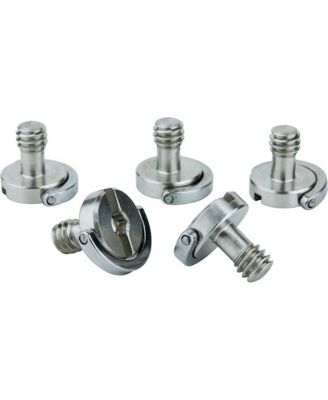 1/4"-20 D-Ring Screw Stainless Steel for Quick-Release Plates, 5-Pack