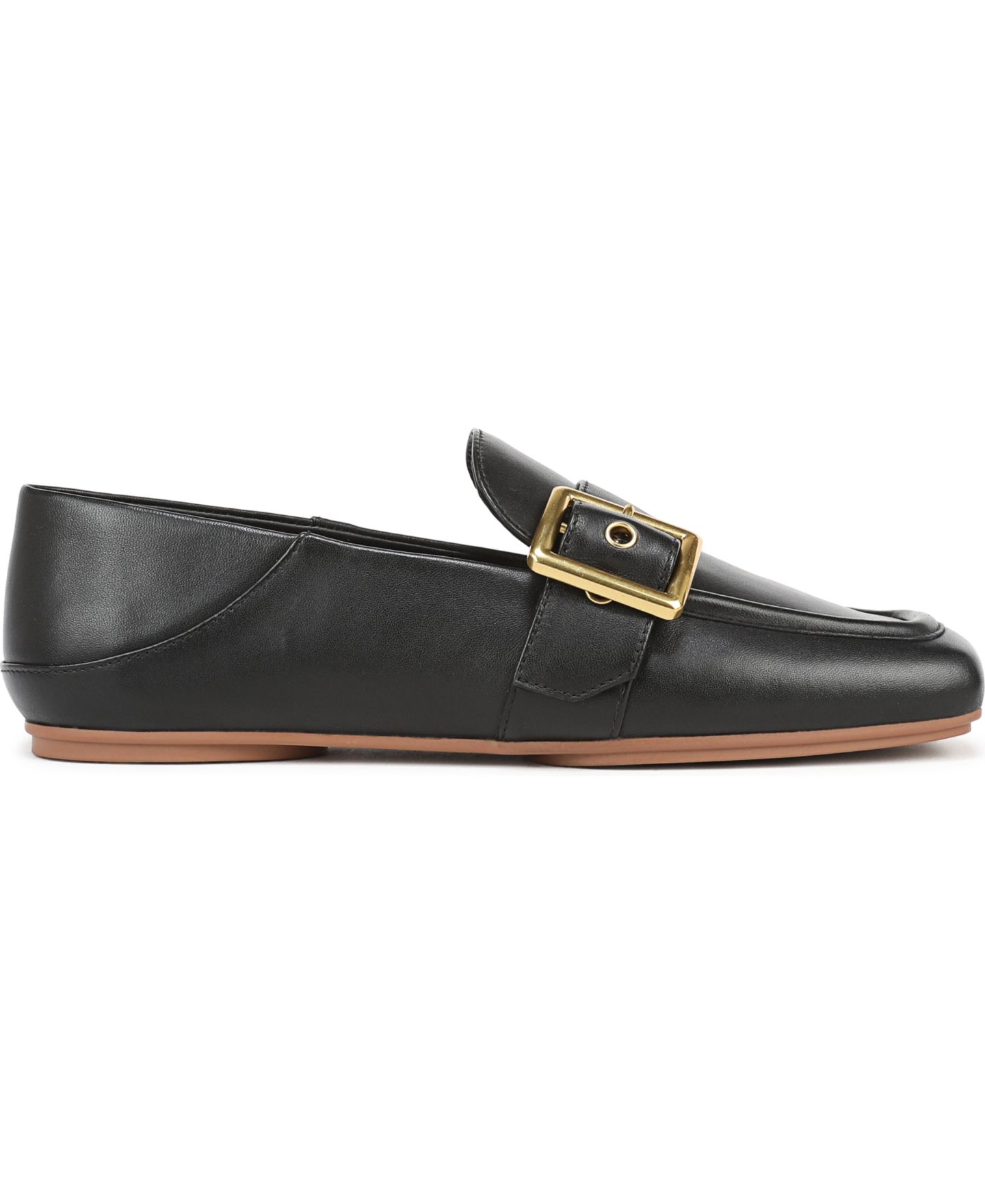 Женские туфли Franco Sarto Oakeslyn Square Toe Buckle, цвет: Чёрный кожаный — фото 2