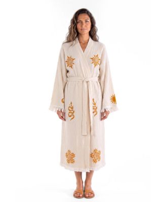 Women's Sirena Snake Printed Fringed Festival Robe