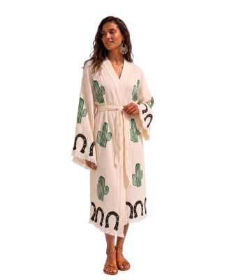 Women's Sierra Cowgirl Printed Fringed Festival Robe